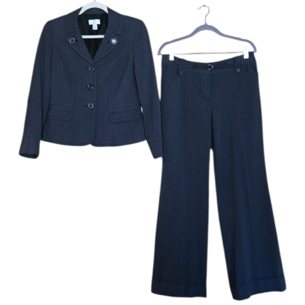 Loft Charcoal Suit Size 6P